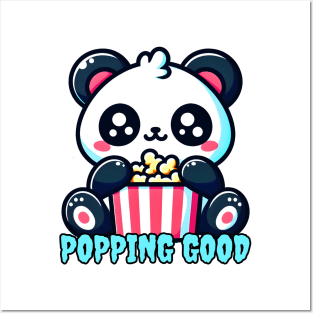 Popcorn panda for movie lovers Posters and Art